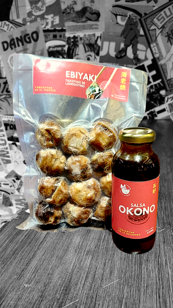 COMBO Ebiyaki x 12u + Salsa Okono 250ml